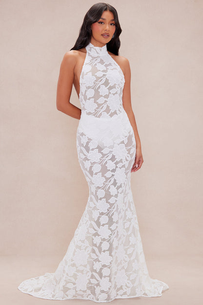 Serena Embroidered Maxi Dress - Black